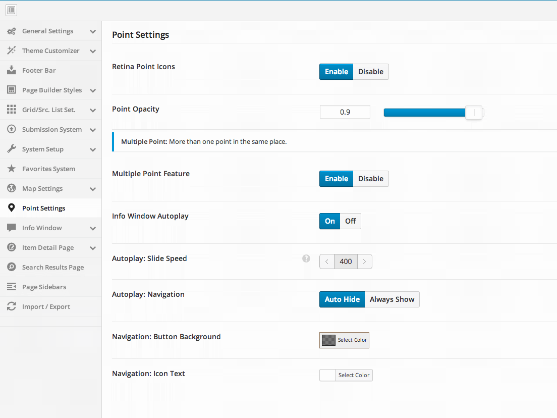 Multiple Point Admin Panel